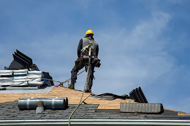 Professional Gutter Installation technician working in Steamboat Rock, IA